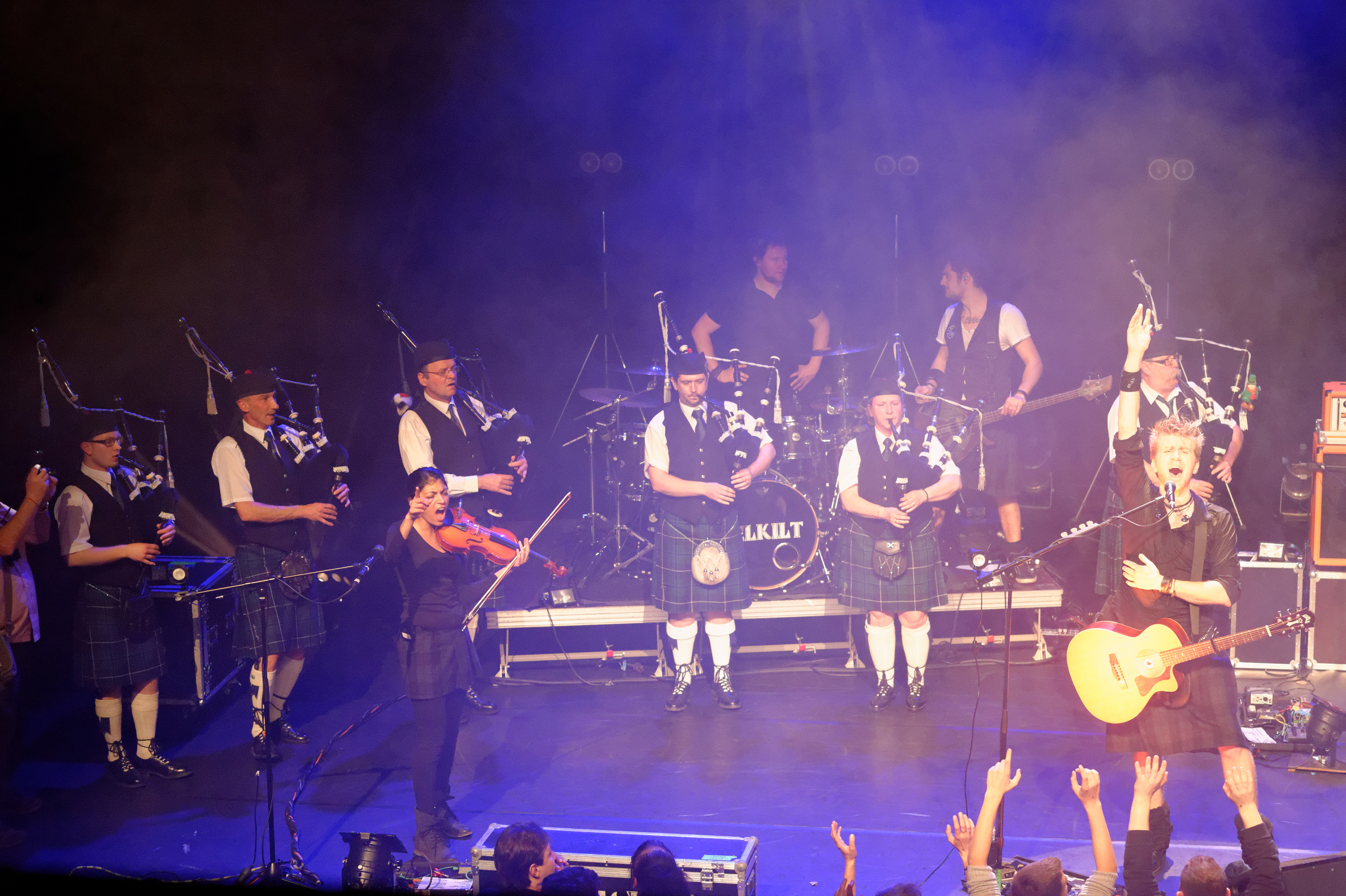 Celkilt avec Highland Dragoons Pipe Band Strasbourg
